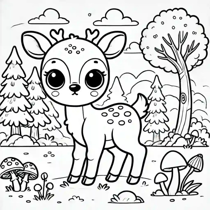 Free forest animal coloring pages