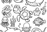 Detailed coloring pages of sea animals