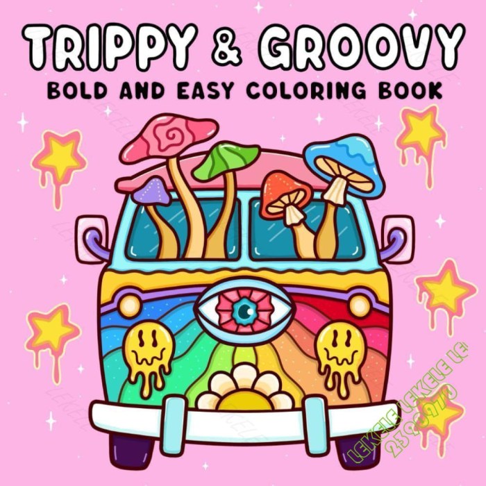 Groovy animals coloring book