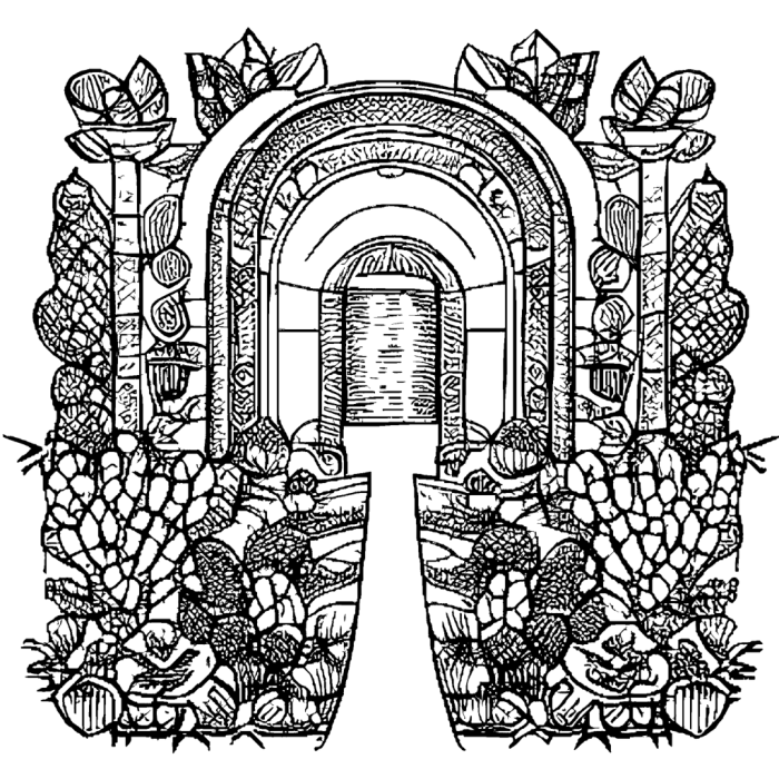 Botanical gardens coloring book