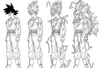 Goku animated coloring pages