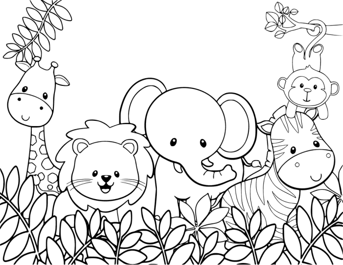 Easy designs coloring pages of animal