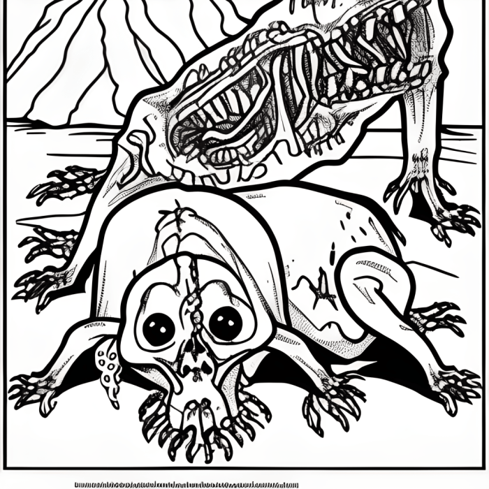 Dead animal coloring page