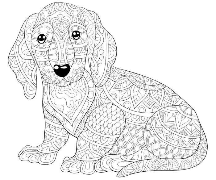 Free coloring pages of animals dogs