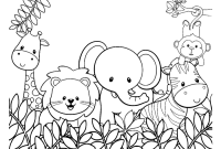 Zoo animal coloring sheet