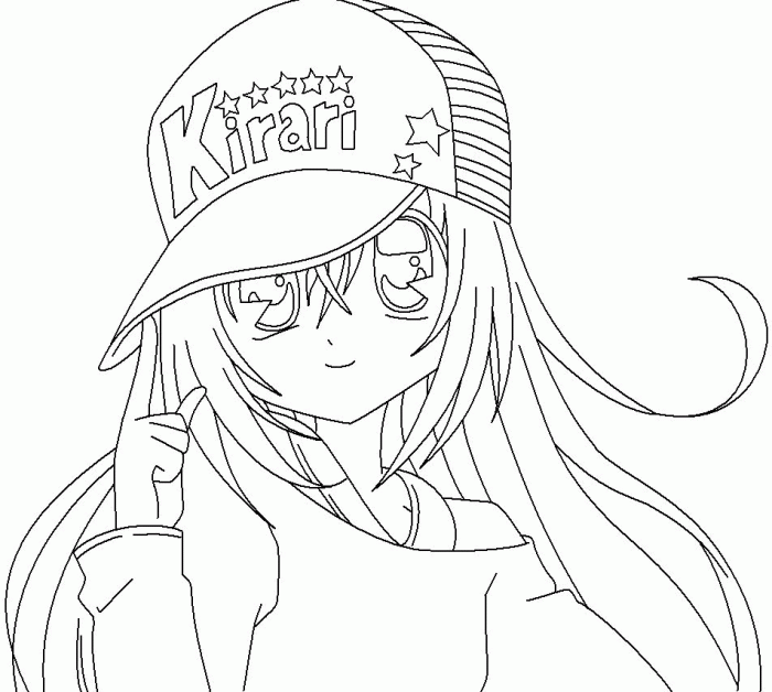 Detailed anime coloring pages