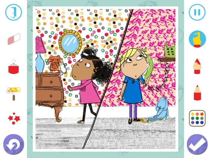 Charlie and lola coloring book game