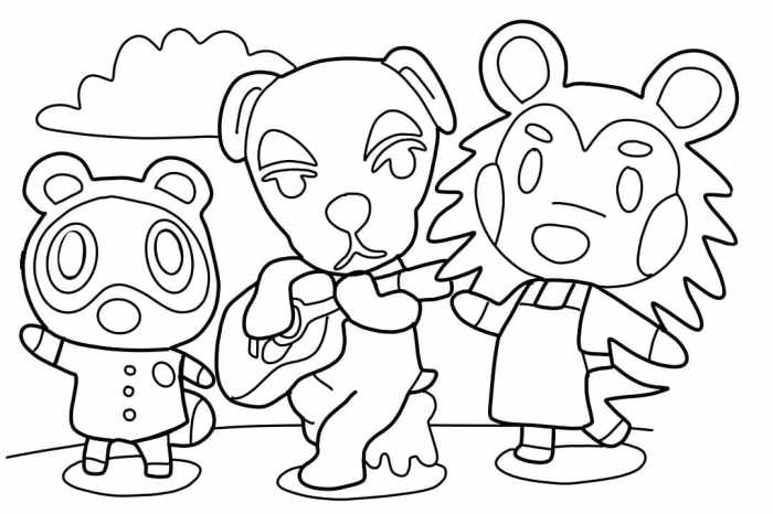 Digby animal crossing coloring pages