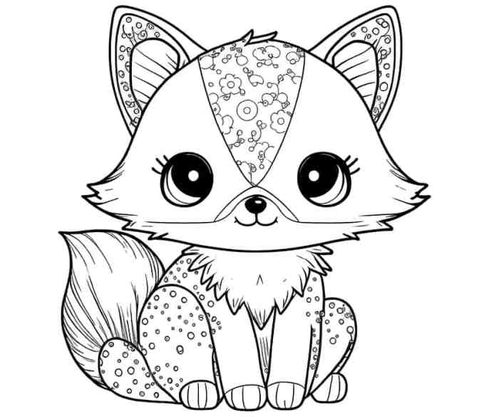 Friendly animal coloring page