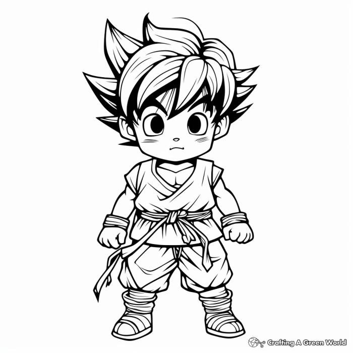 Goku animated coloring pages