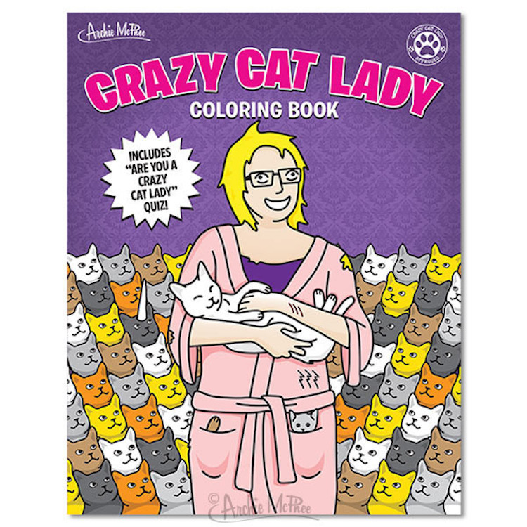 Cat lady coloring book