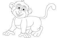 Coloring book pictures of monkeys