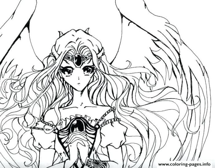 Dark angel anime coloring pages