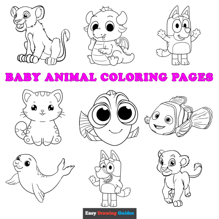 Free printable coloring pages of baby animals