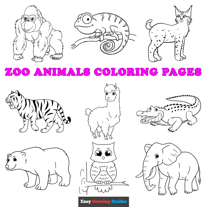 Easy animal coloring page