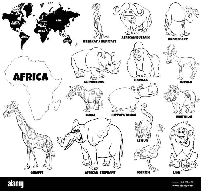 Free coloring pictures of african animals