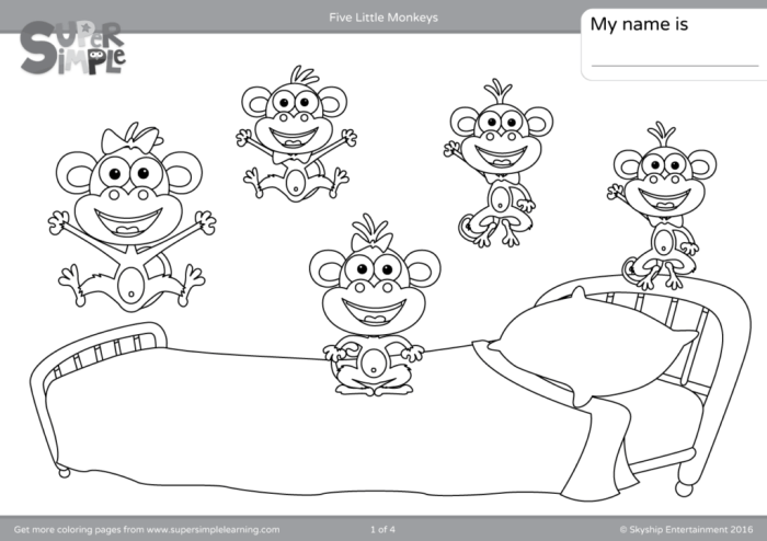 Coloring book pictures of monkeys