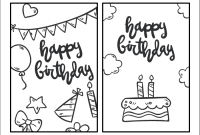 Coloring book birthday card