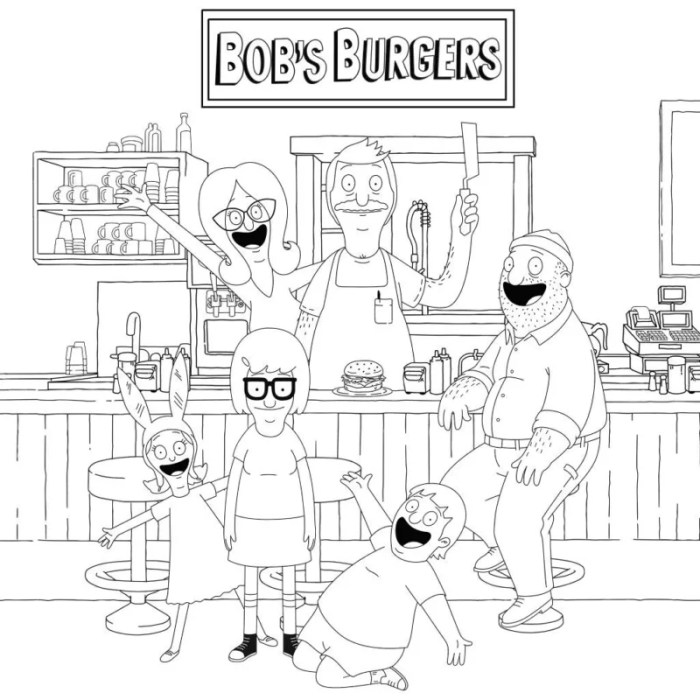 Bob's burgers coloring book pages