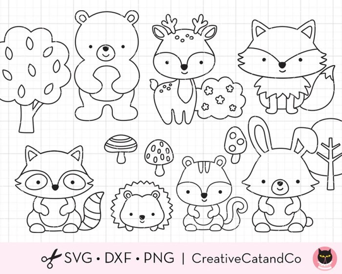 Free printable coloring pages woodland animals