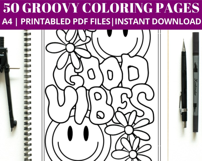 Groovy animals coloring book