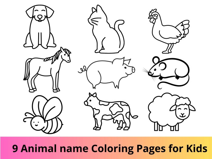 Esl coloring worksheets animals