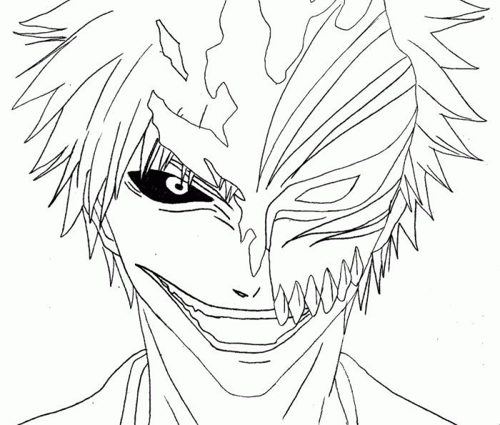 Coloring pages bleach anime