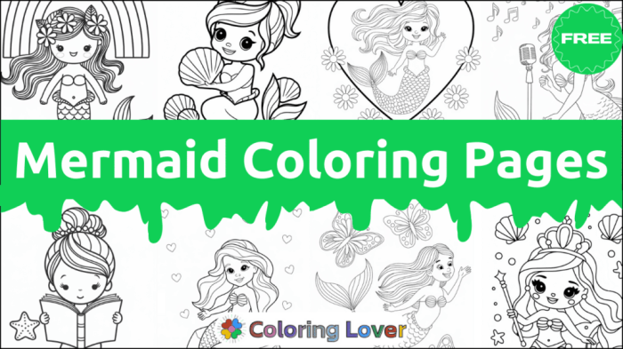 Fairy mermaids anime coloring page