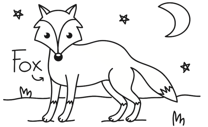 Easy coloring pages of nocturnal animals