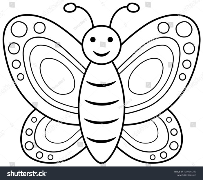 Butterfly coloring book pictures