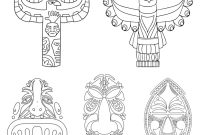 Totem pole animal coloring pages