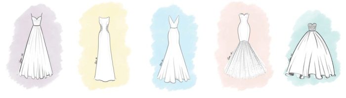 Aline short wedding dresses