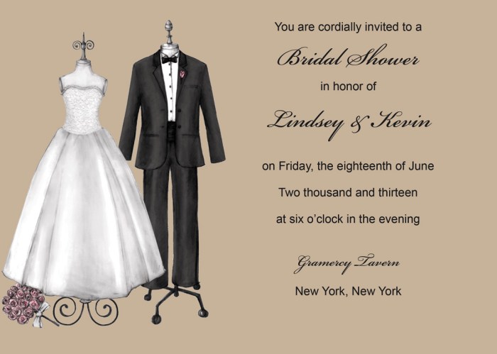 Wedding invitation dress code wording samples