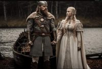 Nordic viking wedding dress