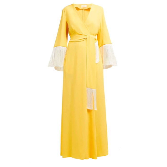 Pale yellow wedding guest dress