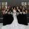 Wedding Party with Black Bridesmaid Dresses