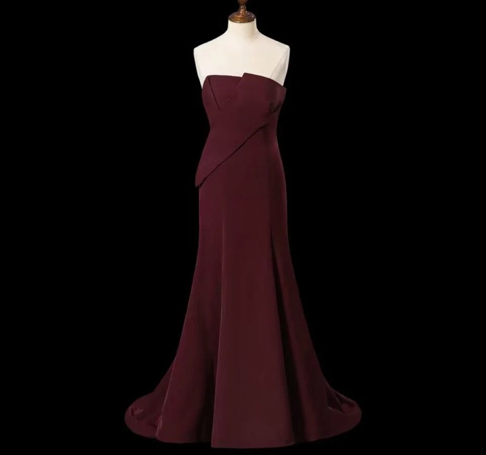 Burgundy wedding guest dress plus size