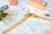 Personalized wedding dress hanger