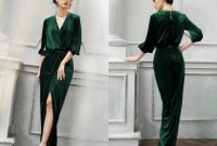 Wedding guest dress green