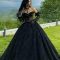 White and Black Gothic Wedding Dresses