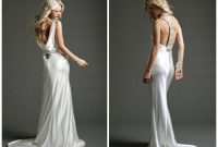 Open dresses wedding silk white sheath backs back mermaid ideabook add