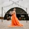 Orange and White Wedding Dress A Chic Look