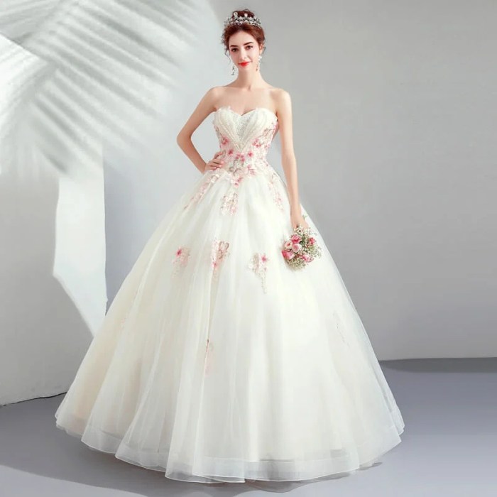 White and pink dresses for wedding